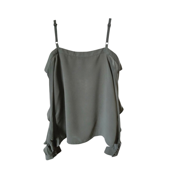 Bar III Gray Button-Front Camisole - Picture 5 of 7